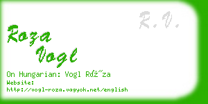 roza vogl business card